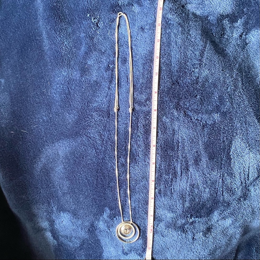Snap necklace long, silver